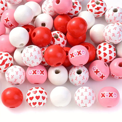 Creative Pattern Wooden Beads