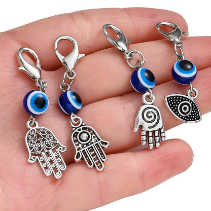 Evil Eye and Hamsa Enamel Pendant Charms