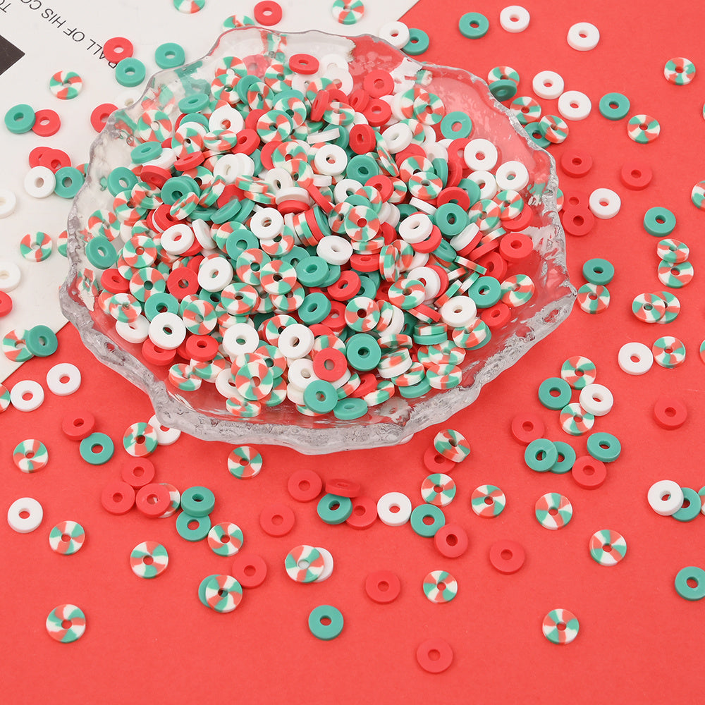 Mixed Color Round Clay Beads