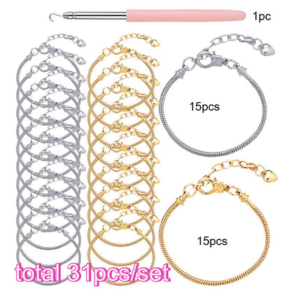 Beadable Chain Bracelet DIY Set