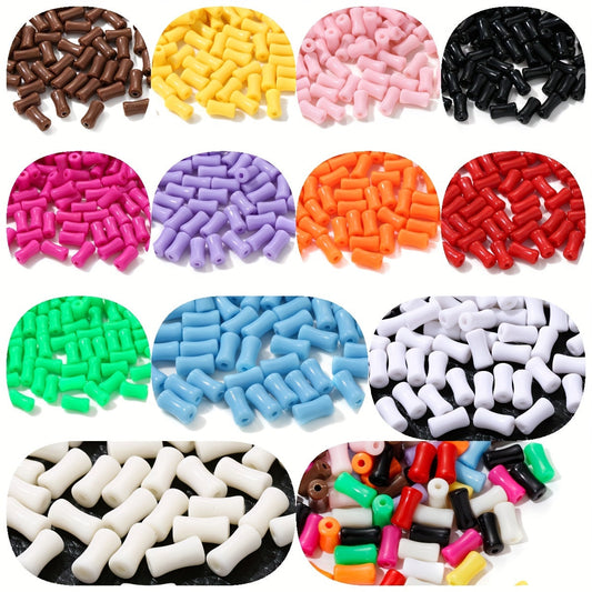 Solid Color Bamboo Acrylic Beads