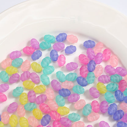 100pcs Mixed Color Oval Acrylic Beads