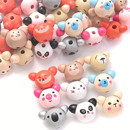 10pcs 20x27mm Animal Shaped Wood Beads