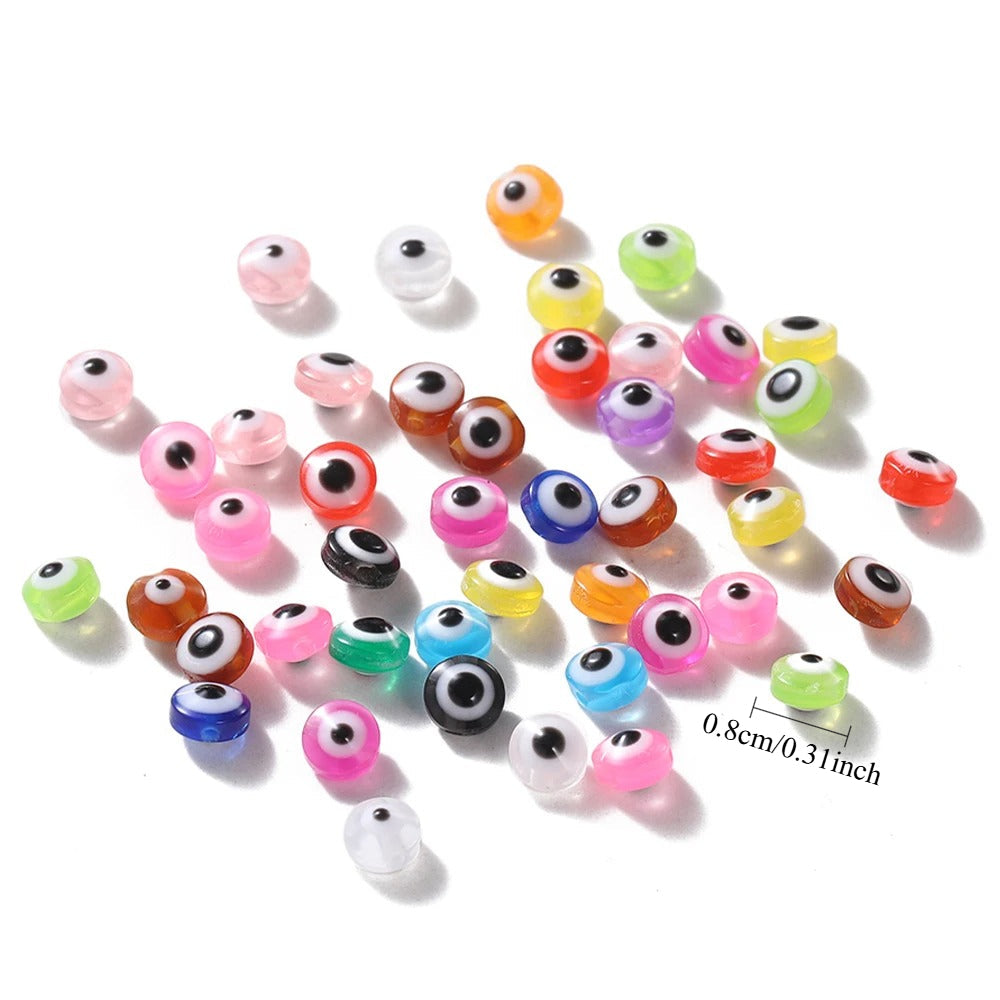 Boho Evil Eye Resin Beads