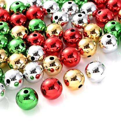 10/20/30pcs Laser Reflective Acrylic Round Beads