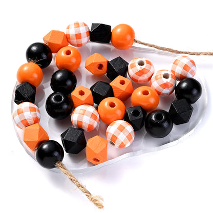 100pcs Mixed Wooden Beads + Jute Rope Set