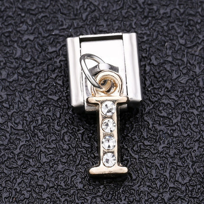 1PC Rhinestone A-Z Letter Modular Bracelet Charm Set