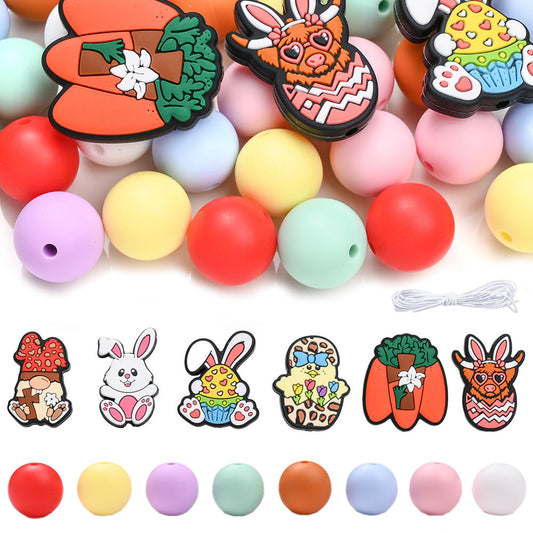 Rainbow Silicone Beads
