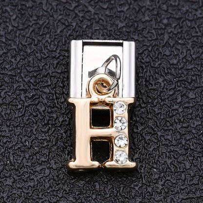 1PC Rhinestone A-Z Letter Modular Bracelet Charm Set
