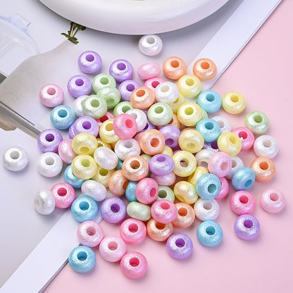 300pcs Large Hole European Acrylic Beads