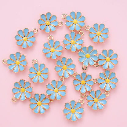 Colorful Daisy Flower Pendant Charms