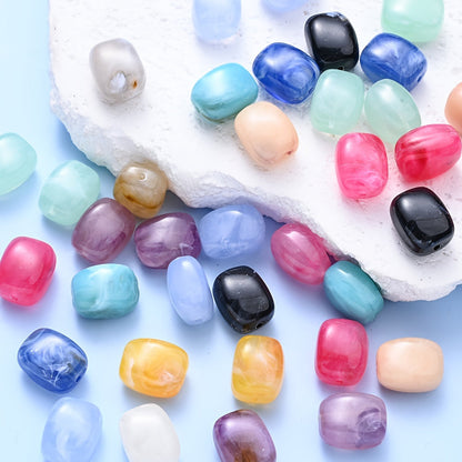 Pastel Cloud Square Acrylic Spacer Beads