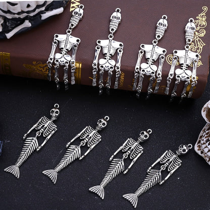 Skeleton Mermaid Skeleton Halloween Gothic Charms