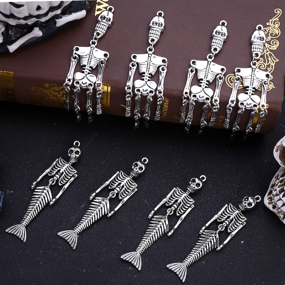 Halloween Mermaid Skull Charms