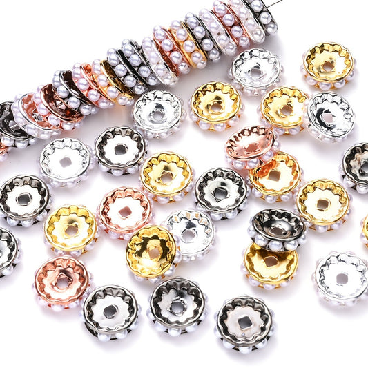 20PCS 12mm Alloy & Round Acrylic Spacer Bead Set