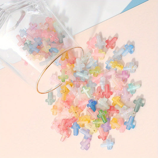 Acrylic Cross Beads