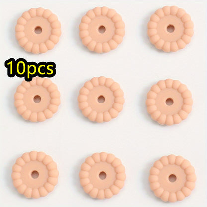 10pcs/set 12/15mm Round Silicone Beads