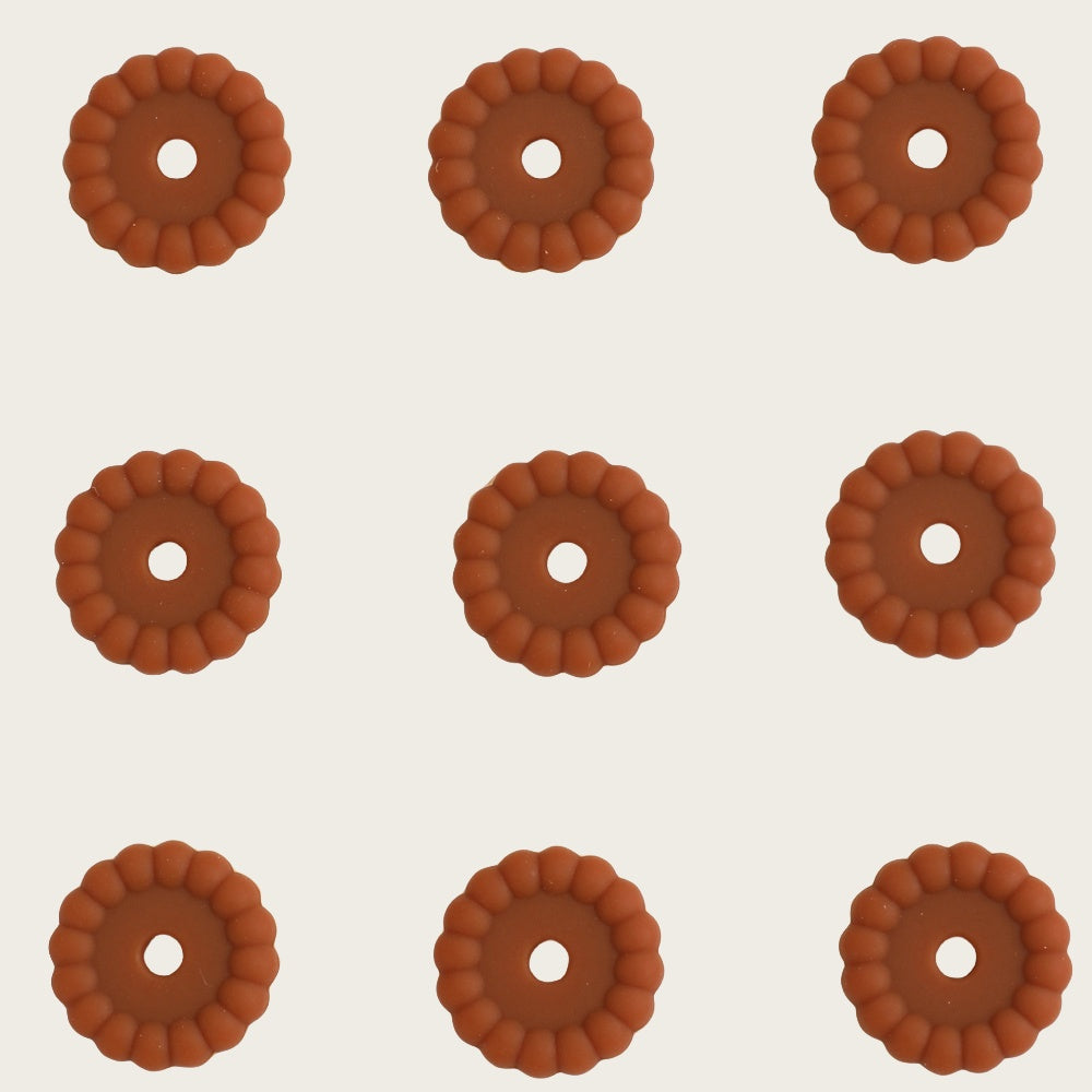 10pcs 12/15mm Silicone Disc Beads