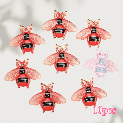 Colorful Acrylic Bee Flatback Rhinestone Charm Pendants