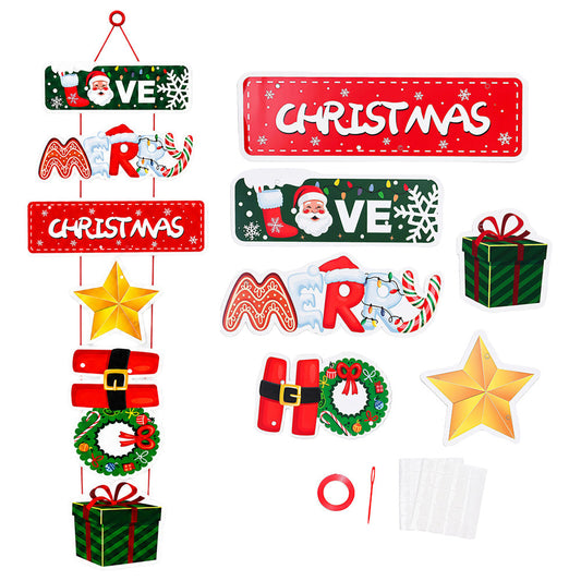 Christmas Vertical Door Hanging Banner Set