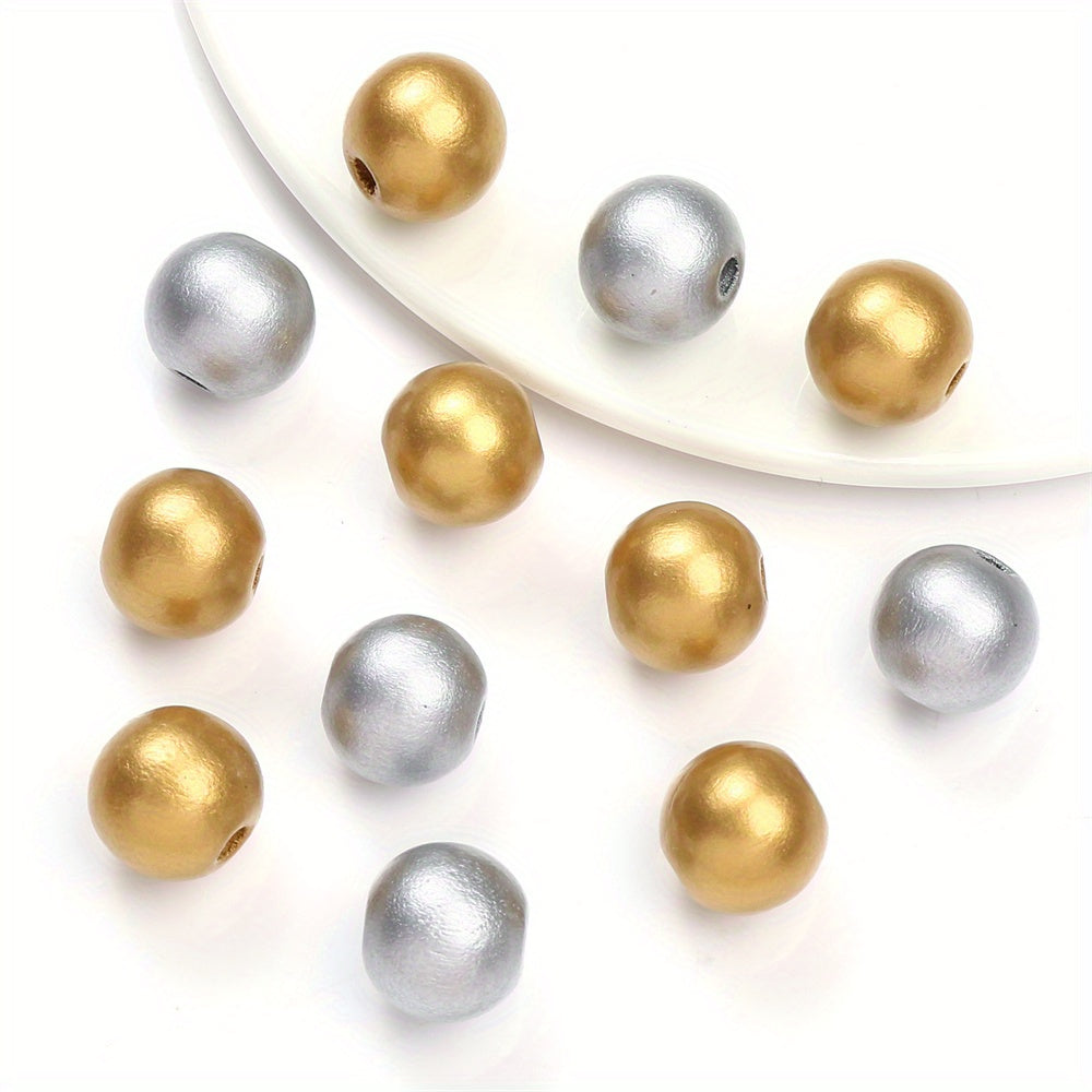 20pcs Christmas Wooden Round Beads