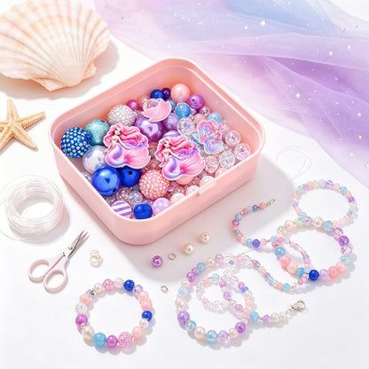 Pastel Mixed Bead & Charm Set
