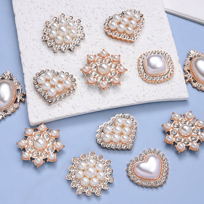 Acrylic Imitation Pearl Rhinestone Flatback Bead Set