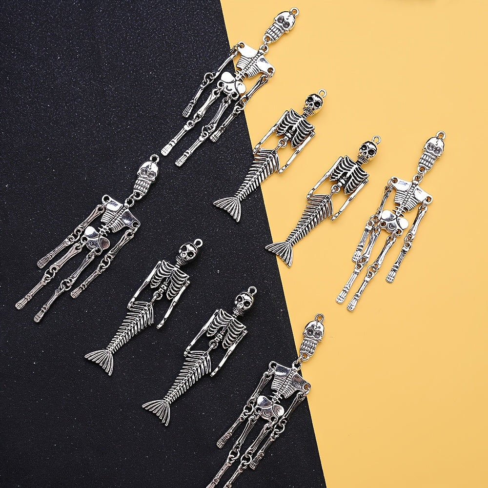 Halloween Mermaid Skull Charms
