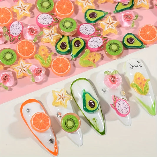 3D Fruit Resin Nail Charms