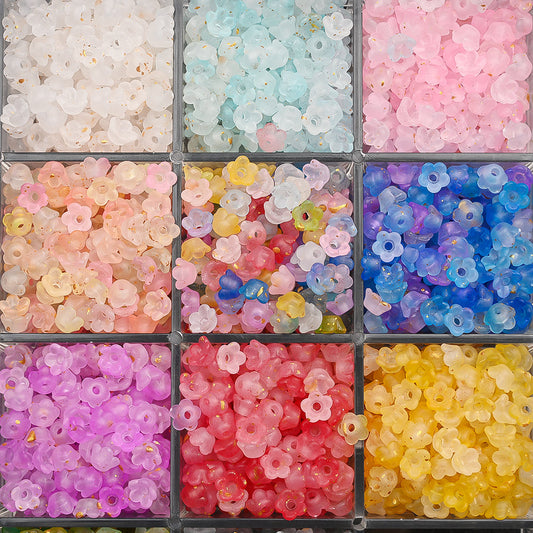 Gradient Bellflower Spacer Beads