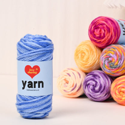 10PCS 10×4cm Rainbow Gradient Polyester Knitting Yarn