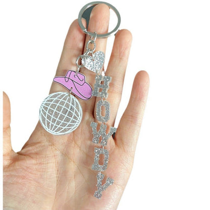 Western Cowgirl Acrylic Keychains