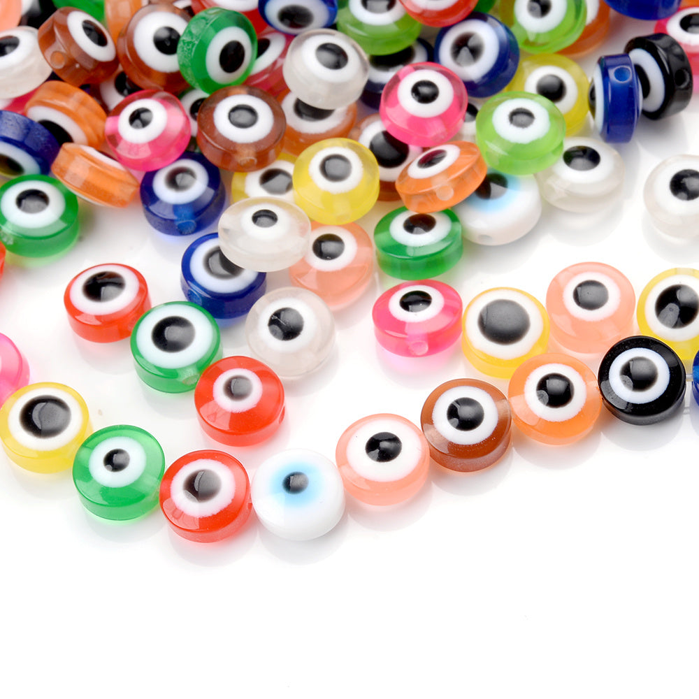 Boho Evil Eye Resin Beads