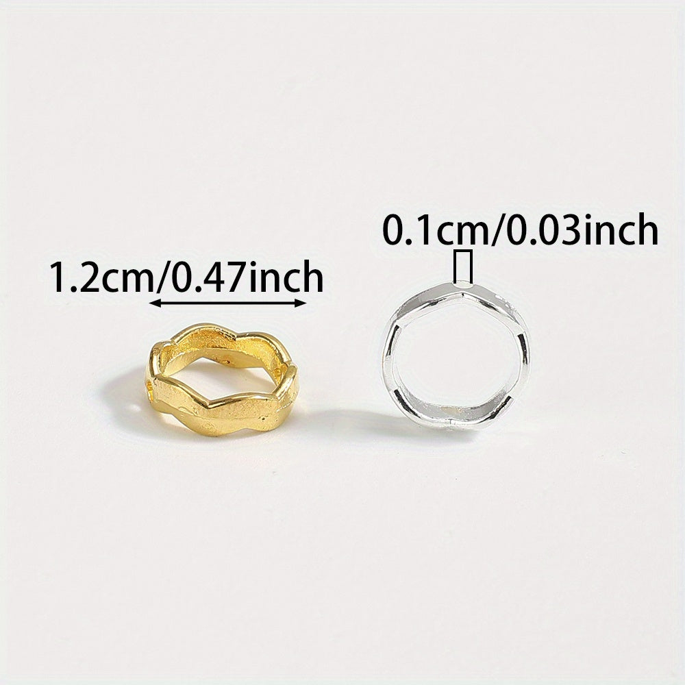 50pcs 12mm Alloy Circle Spacer Beads