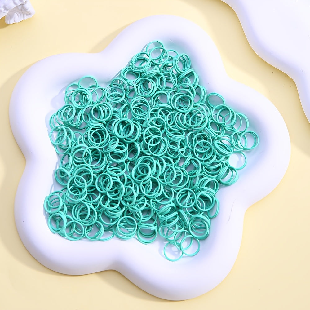 100-Piece 8 mm Alloy Double Open Jump Rings