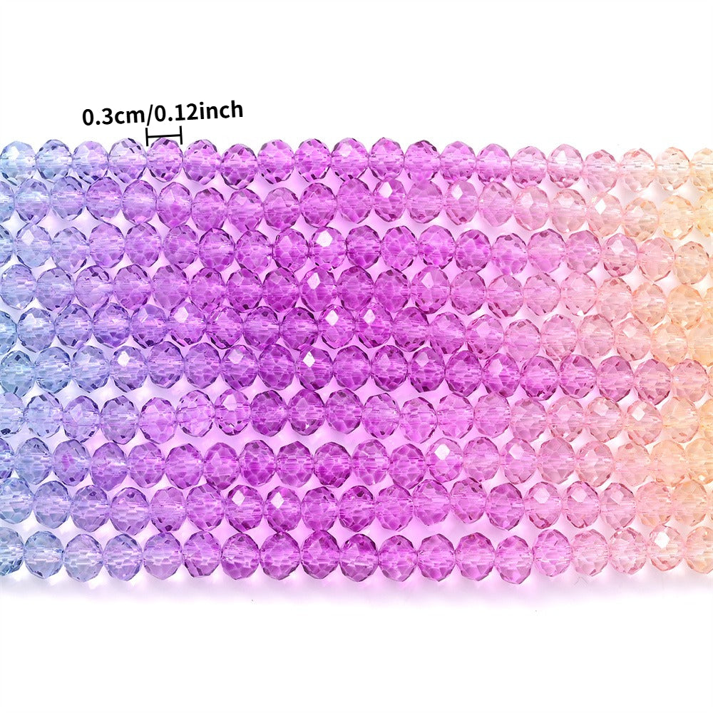 Transparent Faceted Crystal Glass Beads