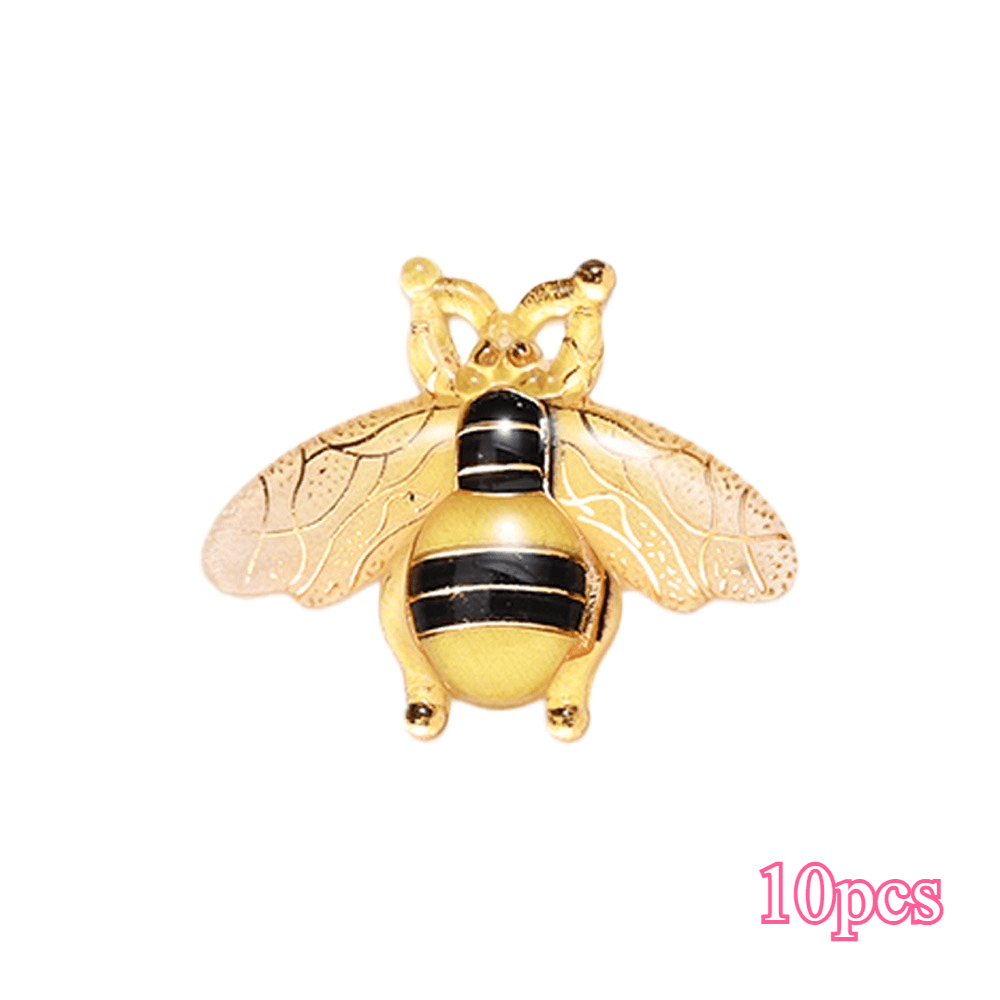 Colorful Acrylic Bee Flatback Rhinestone Charm Pendants