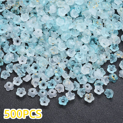 500pcs 3x6mm Lily of the Valley Acrylic Flower Cap Beads