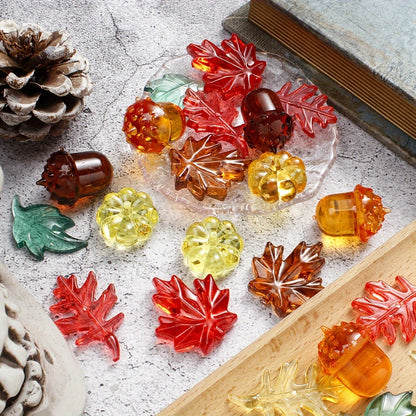 Mixed Maple Leaf Resin Beads