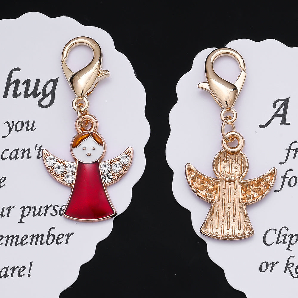Red Angel Charms with Wish Cards