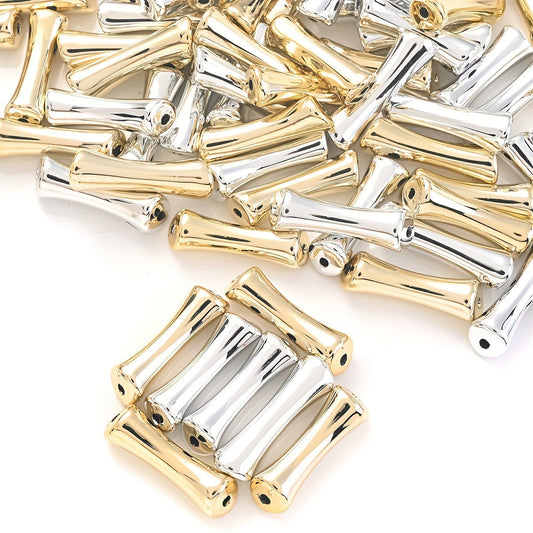 Curved Bamboo Tube Acrylic Beads
