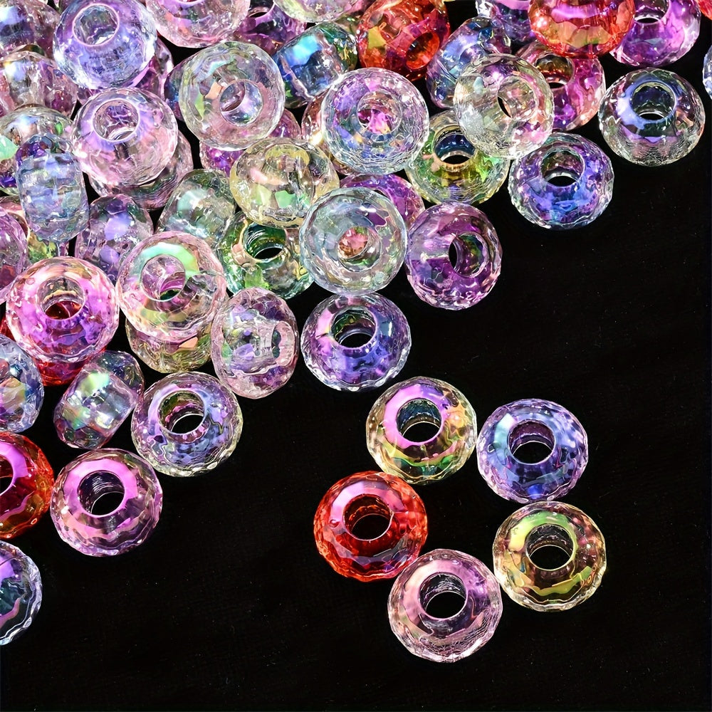 20PCS 9×15mm Large-Hole Acrylic Spacer Beads