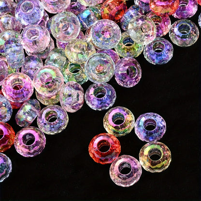 20PCS 9×15mm Large-Hole Acrylic Spacer Beads