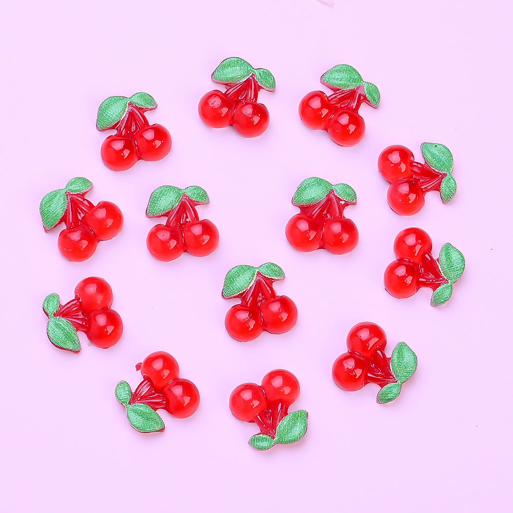3D Cherry Resin Charms