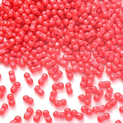 200PCS 3×6mm Mini Colorful Peanut Spacer Beads
