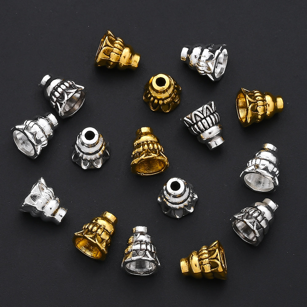Tibetan Silver Alloy Flower Bead Caps