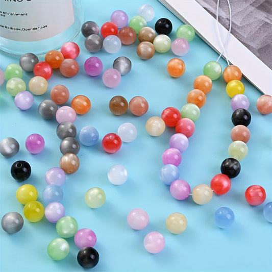 Cat Eye Resin Round Beads