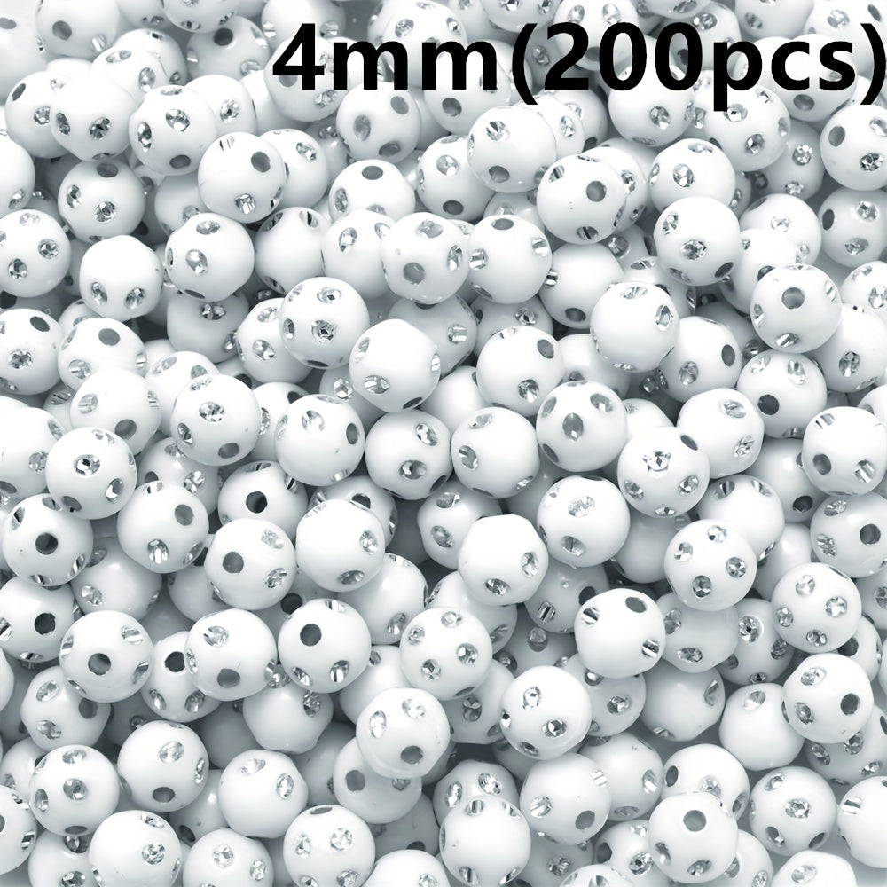 Mixed Acrylic Round Spacer Beads