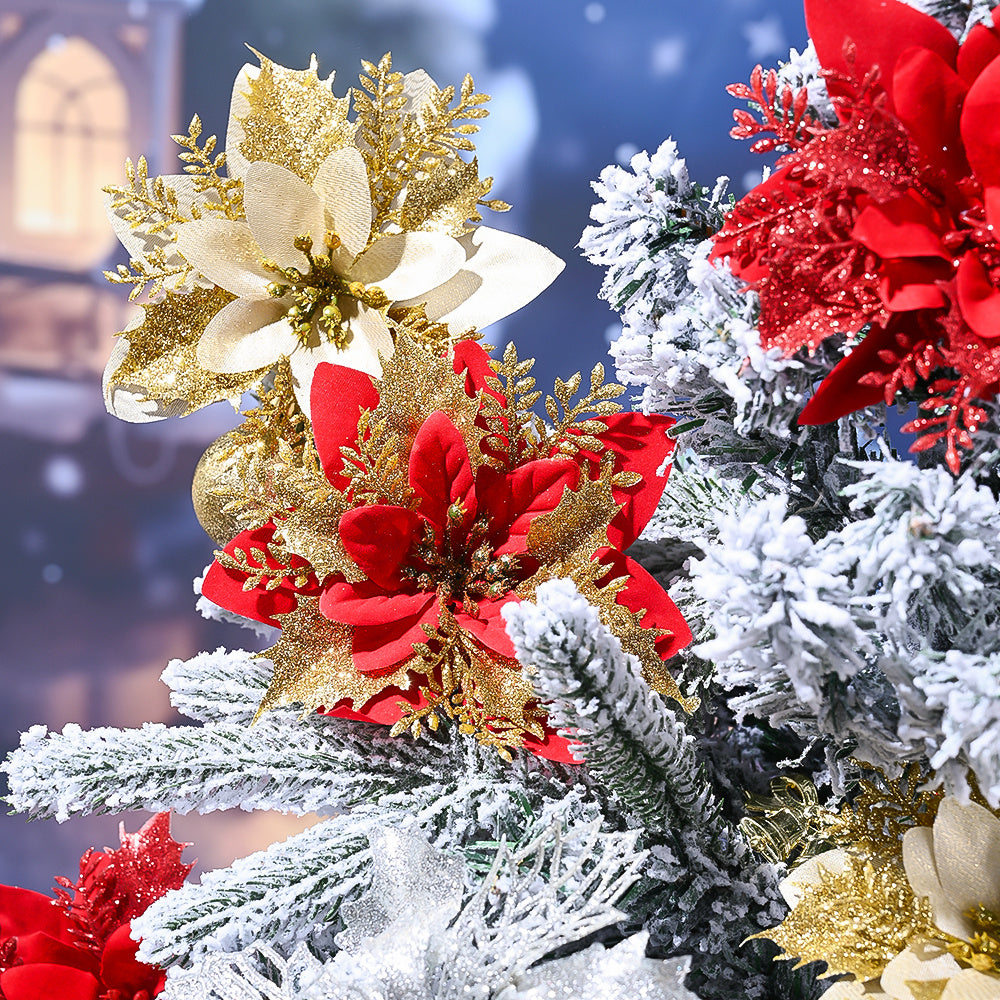 Elegant Handmade Christmas Plastic Flowers