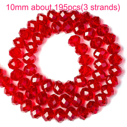 Red Glass Spacer Beads